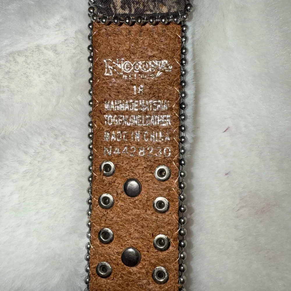 Nocona Black and Silver Western Belt